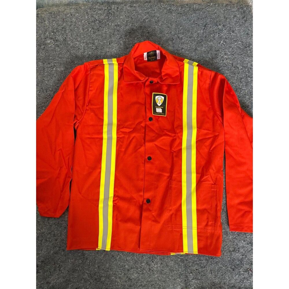 Tillman 6230 FR Flame Resistant Hi-Vis Reflective Work Shirt Size M Orange